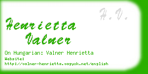 henrietta valner business card